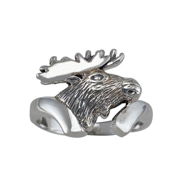 Moose Head Silver Ring TR1435 - Jewelry